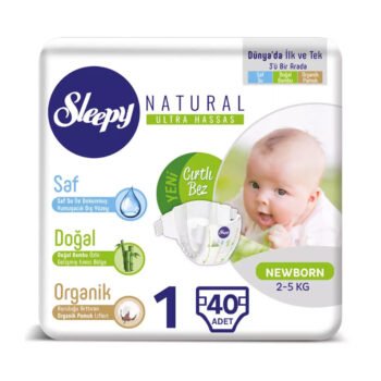 SLEEPY NATURAL COUCHES BEBES AU BAMBO HYPOALLERGÉNIQUES NOUVEAU NÉ 2-5KG T1 B40