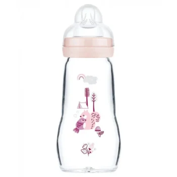 MAM BIBERON EN VERRE ROSE 260ML REF SH20032
