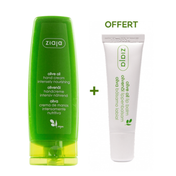 ZIAJA PACK CRÈME MAINS 80ML + BAUME À LÈVRES A L'OLIVE NATUREL 10ML