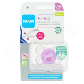 MAM SUCETTE PERFECT SILICONE 0-6MOIS GIRL REF SH20036