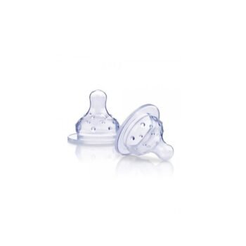 NUBY TÉTINES EN SILICONE COL STANDARD ANTI-COLIQUE +0MOIS B2 REF 20-ID0024