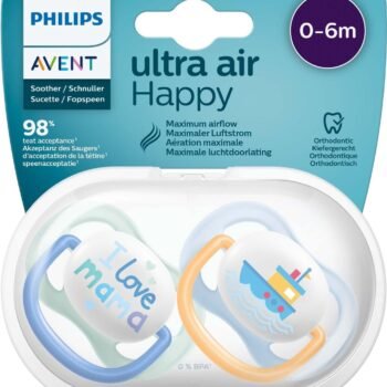 AVENT SUCETTE ULTRA AIR HAPPY 0-6MOIS BOY B2 REF SCF080/01