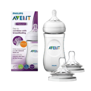 AVENT PACK NATURAL BIBERON +1MOIS 260ML REF SCF0033/17 +2 TéTINES 3MOIS OFFERT