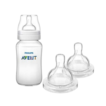 PACK AVENT BIBERON ANTI-COLIQUE 330ML REF SCF816/61 + 2 TETINES 6M+