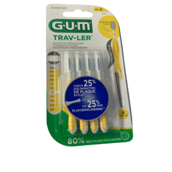 GUM BROSSETTE INTERDENTAIRE TRAV-LER AVEC MANCHE 1.3MM REF 1514