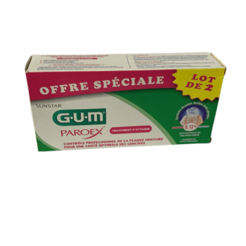 GUM PACK DUO PAROEX DENTIFRICE 75ML*2