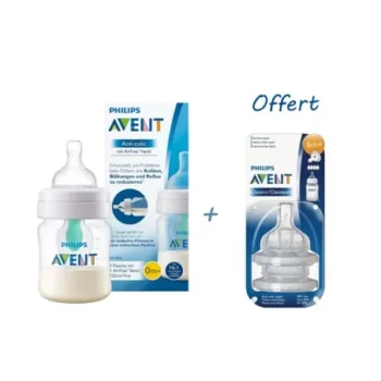 AVENT PACK BIBERON ANTI-COLQUE 125ML REF SCF810/61 + 2 TETINES +6MOIS