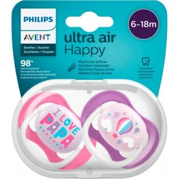 AVENT SUCETTE ULTRA AIR HAPPY 6-18MOIS REF SCF080/04