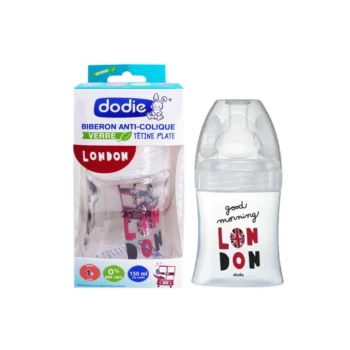 DODIE BIBERON SENSATION ANTI-COLIQUE VERRE TETINE PLATE LONDON 150ML