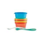 NUBY LOT 4 BOLS 300ML + 2 CUILLERES THERMOSENSIBLES +3MOIS REF 20-NV051004