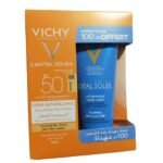 VICHY CAPITAL SOLEIL BB EMULSION TEINTE HALE NATUREL TOUCHER SEC PEAU SENSIBLE MIXTE A GRASSE SPF50 50ML+ APRES SOLEIL 100ML